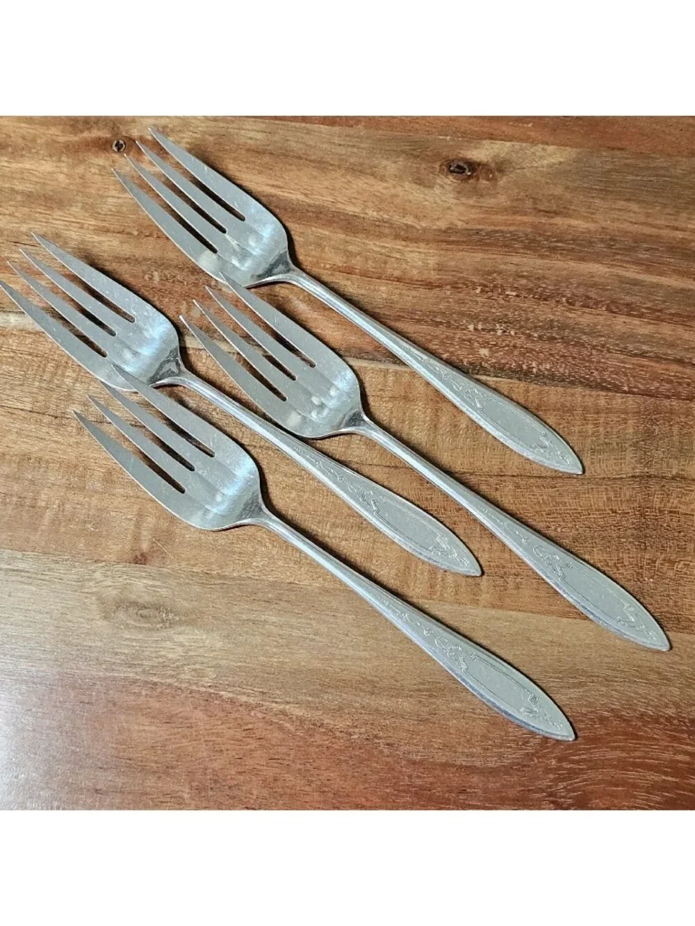4 Oneida Wm Rogers Debutante Grandeur Princess Salad Fork 6